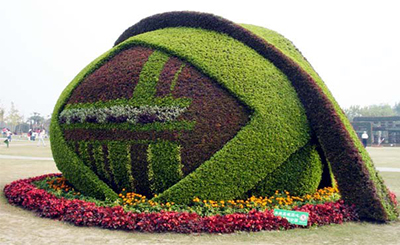 立体花坛绿雕造型施工